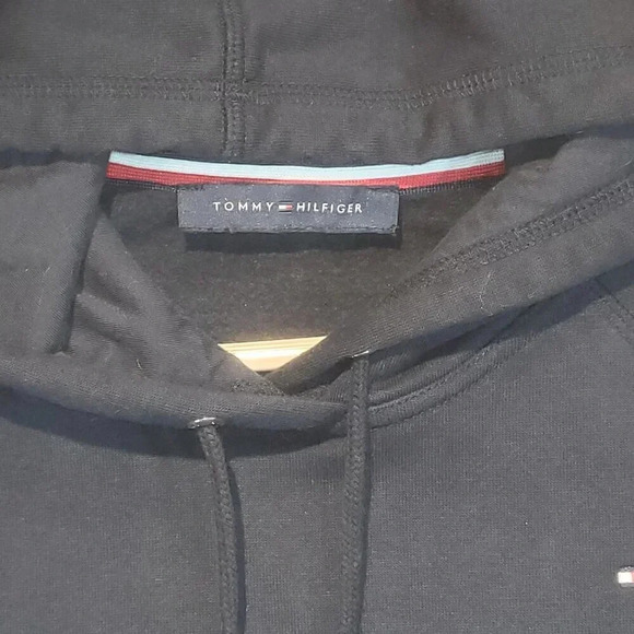 Tommy Hilfiger Women's L Sleeve Navy/Plaid Layered Look Sweatshirt Hoodie SIZE? - Picture 2 of 12